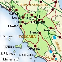 Country Houses Map of Tuscany